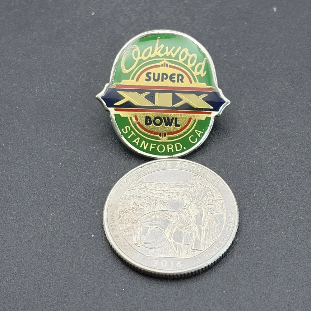 Super Bowl XIX NFL Football Oakwood Stanford Lapel Hat‎ Pin